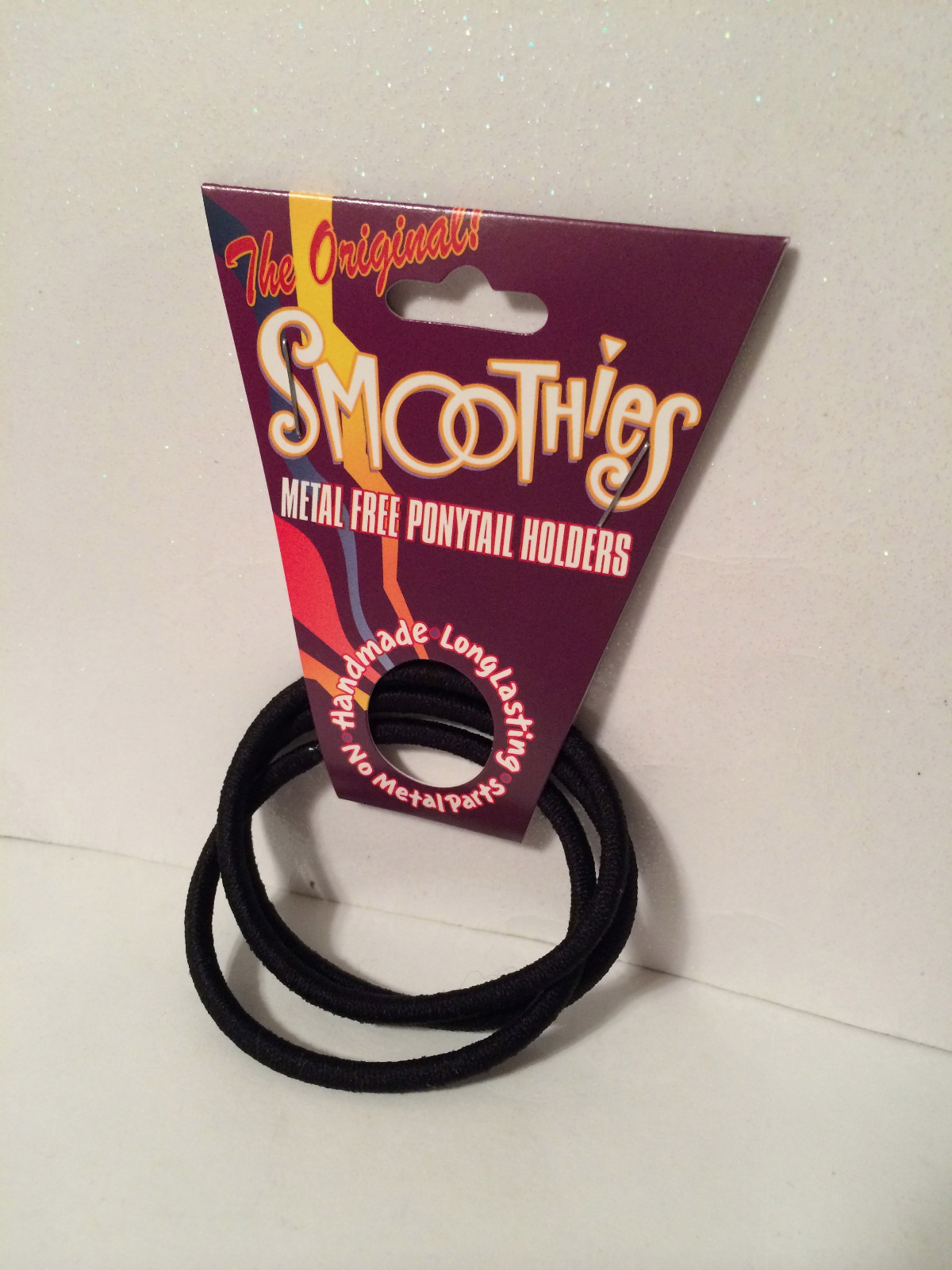 BLAX SNAG FREE HAIR ELASTICS PONYTAIL HOLDERS 2mm CLEAR, BLACK,PINK