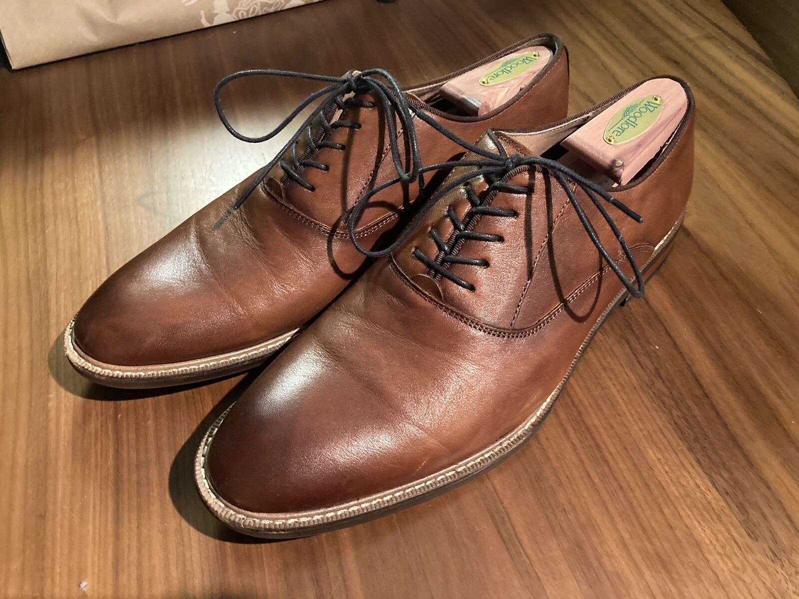 SAOLA Oxford Marrone Scarpe eleganti da uomo in pelle grigia Aston taglia 10