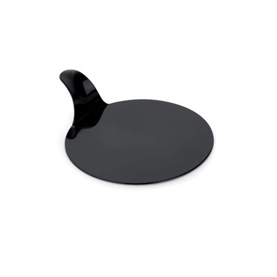 Single-Portion round Black Plastic Tray 3-1/8 Inch Diameter - 50 Pieces