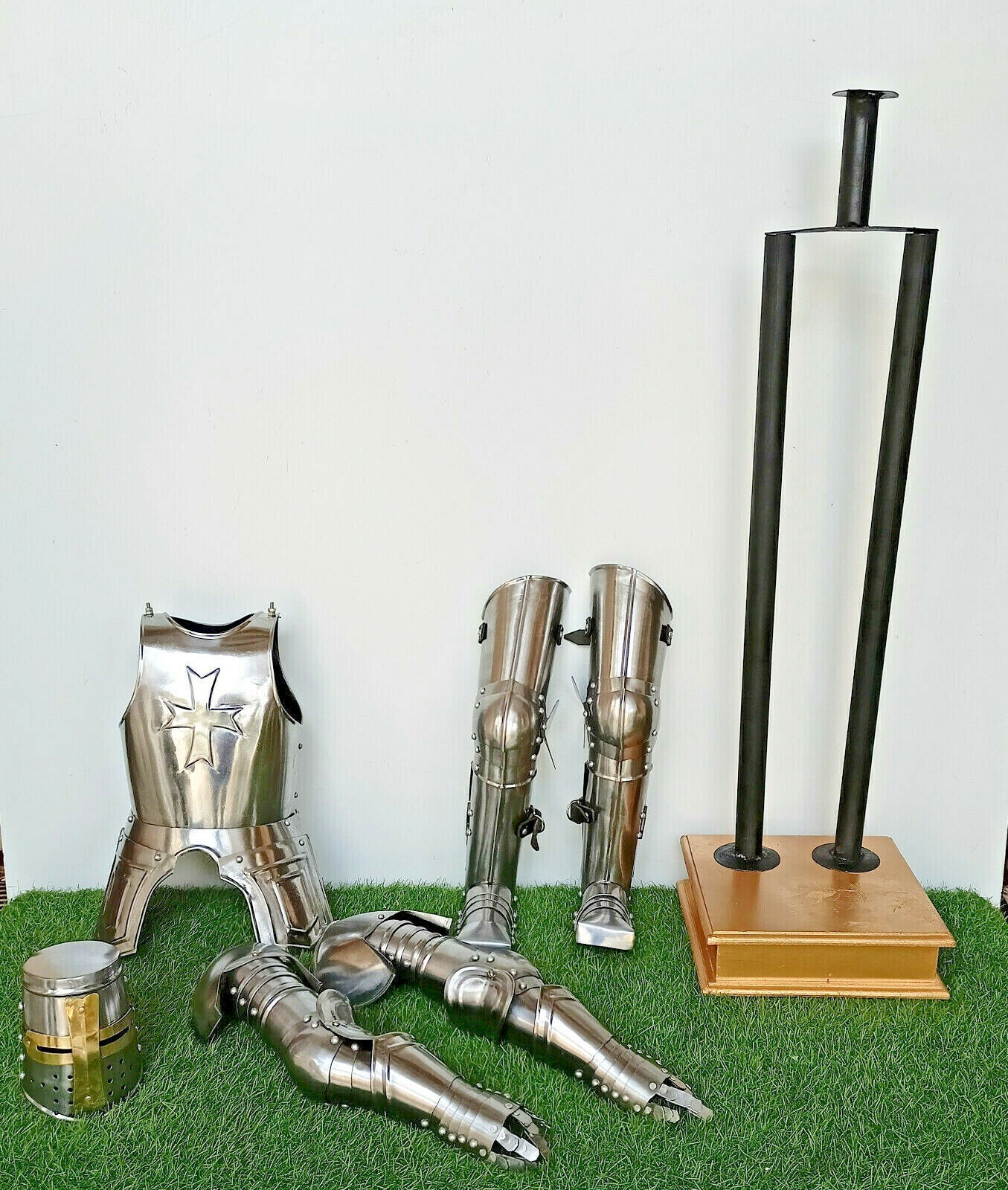 medieval-knight-suit-of-armor-mini-armour-home-decor-with-display-stand