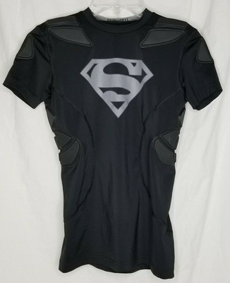 Under Armour SUPERMAN Padded Football Shirt Youth Medium YM Fitted HeatGear S/S | eBay