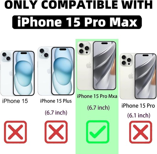 iPhone 15 Pro Max Hülle Magnet Weich Süß Luxus Liebe Herz Silber MagSafe Klar - Bild 2 von 6