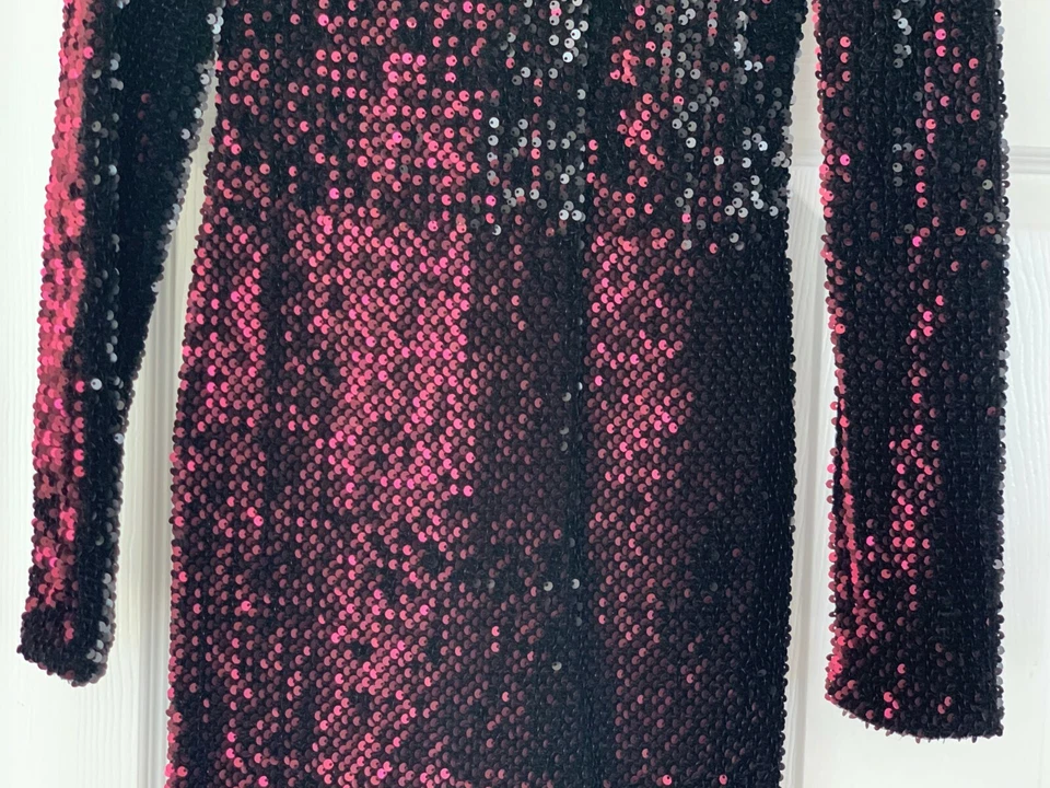 «MOTEL ROCK» БЛЕСТКИ МИНИ-ПЛАТЬЕ С ДЛИННЫМИ РУКАВАМИ РАЗМЕР МАЛЕНЬКИЙ - Изображение 4 из 4