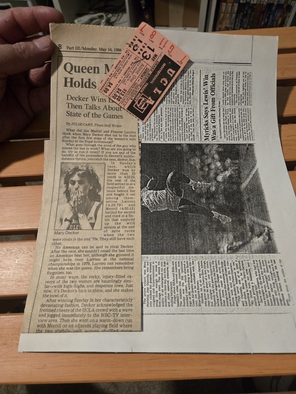 UCLA INVITATIONAL TRACK MEET  TICKET STUB DRAKE STADIUM MAY 13 1984