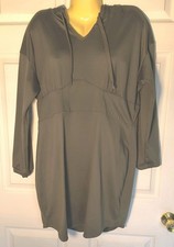 No Boundaries Women's Juniors XXL 19 Green Hooded Fleece Hoodie V-Neck