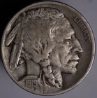 1919-S Buffalo Nickel VF(det) / Obverse scratch