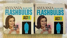Vintage Sylvania Blue Dot Flash Bulbs AG-1B 2 Boxes of Bulbs
