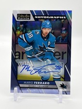 Mario Ferraro 2023-24 O-Pee-Chee Platinum Blue Rainbow Autos San Jose Sharks