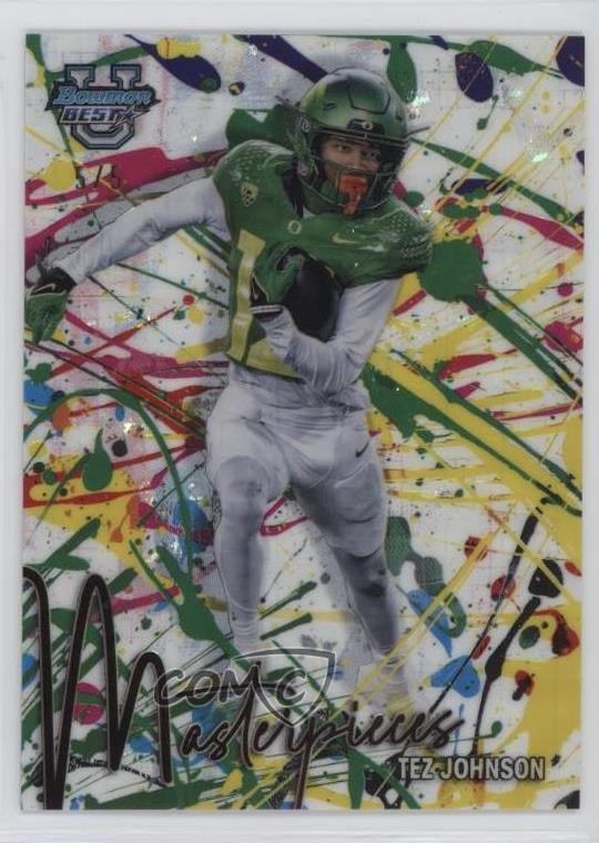 2024 Bowman U Masterpieces White Geometric Refractor /5 Tez Johnson #BM-19 11ao