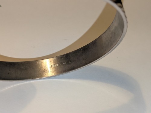 Monet Silver Bangle Bracelet with Etched Edge - Picture 3 of 5