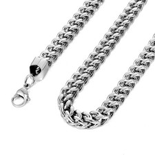 Stunning Thick 8 mm Stainless Steel Men's Necklace Chain Silver  23 Inches 