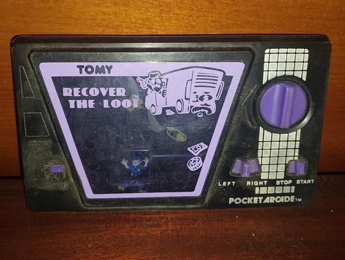 Rare Vintage Wind-up Tomy Pocket Arcade Game Recover The Loot Tested Thailand