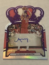 2023-24 Panini Crown Royale Alperen Sengun Crown Autographs Purple #20/25