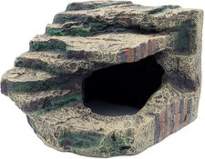 Resin Reptile Habitat Hideout: Compact Modern Design for Stress-Free Living