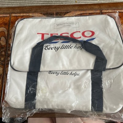 Tesco Stores Kühltasche Hand Carry Zip Around 1986 weiß neu in Verpackung 