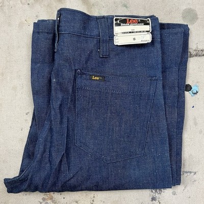 Vintage 70s Lee Sailor Dungaree Bell Bottom Flare Denim Jeans Mens