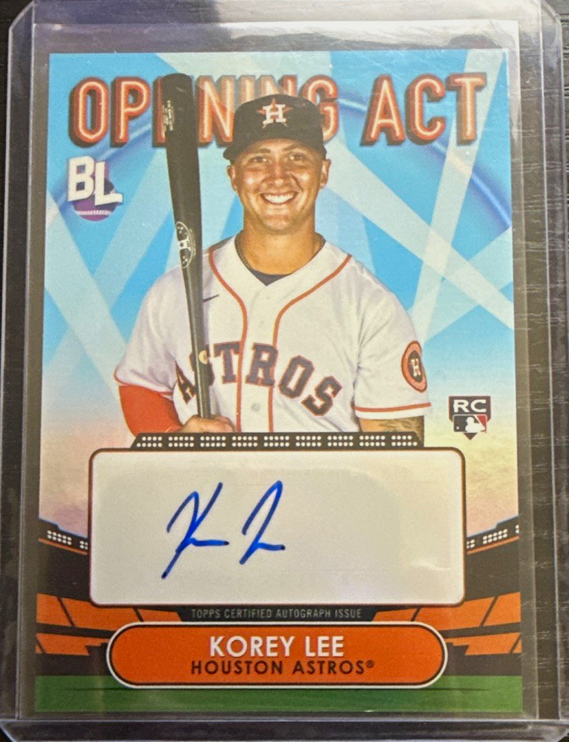 Topps 2023 Big League Korey Lee RC Opening Act Auto Blue Foil #OAA-KLE