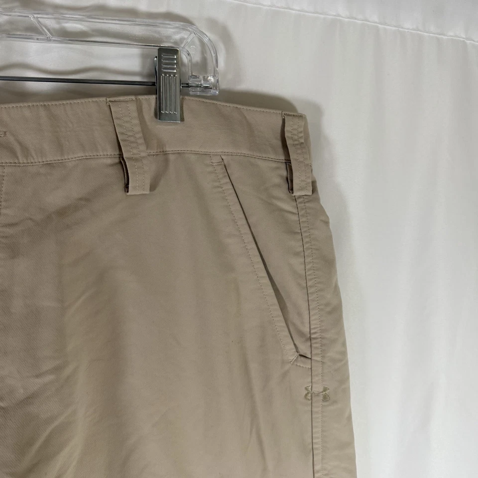 Pantalones Cortos de Golf Under Armour Para Hombre 38 Bolsillos Caqui Tostado Rendimiento Informal Verano Foto 2 de 4