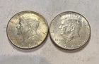 Lot of 2 – 1964 Kennedy Half Dollar Coins – 90% Silver - US Mint A5