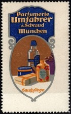 Vintage Germany Poster Stamp Umfahrer & Schraud Perfumery Skin Care