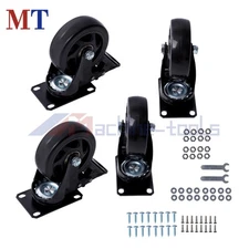 Caster Wheels - 4 Inch Casters Set Of 4 Heavy Duty Locking Industrial Casters