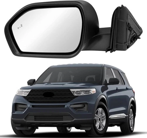 Driver Power Mirror For 2020-2023 Ford Explorer Heated Manual Folding Textured