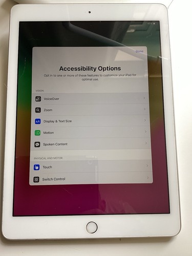 Apple iPad 6th Generation 32GB Wi-Fi 9.7 in Silver - Replacement Battery Needed