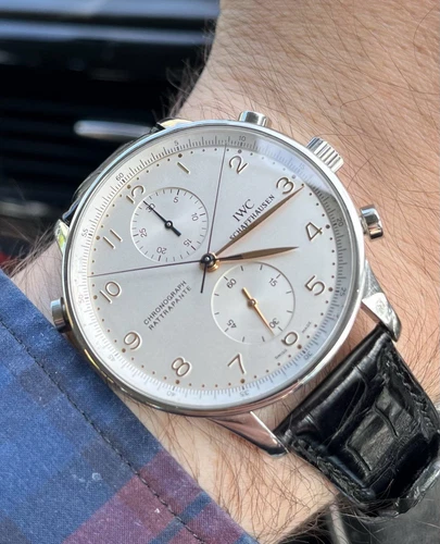 IWC Ref 3712 Portuguese Rattrapante Chronograph Portugieser Warranty Habring Box