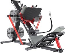 Máquina de Prensa de Piernas Hack Squat, Máquina de Entrenamiento de Ejercicio de Piernas Ajustable 2 en 1