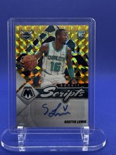 panini mosaic rookie scripts prizm autograph scottie lewis hornets rs-slw GOLD