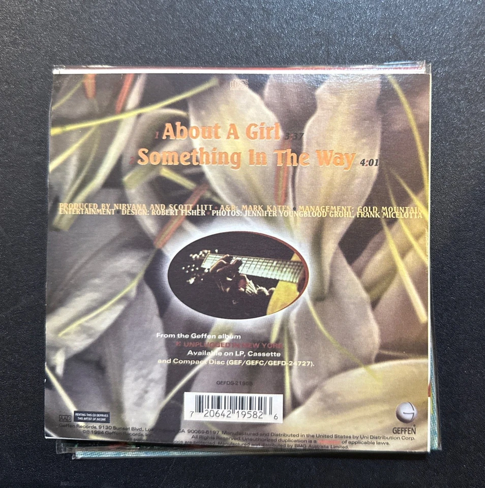 Nirvana – About A Girl 1994 AUSSIE CD, Single, Edição Limitada, Numerado Estado Perfeito - Imagem 2 de 2