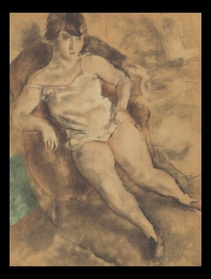 1954 Jules Pascin Lithograph ''Femme Dans Un Fauteuil''