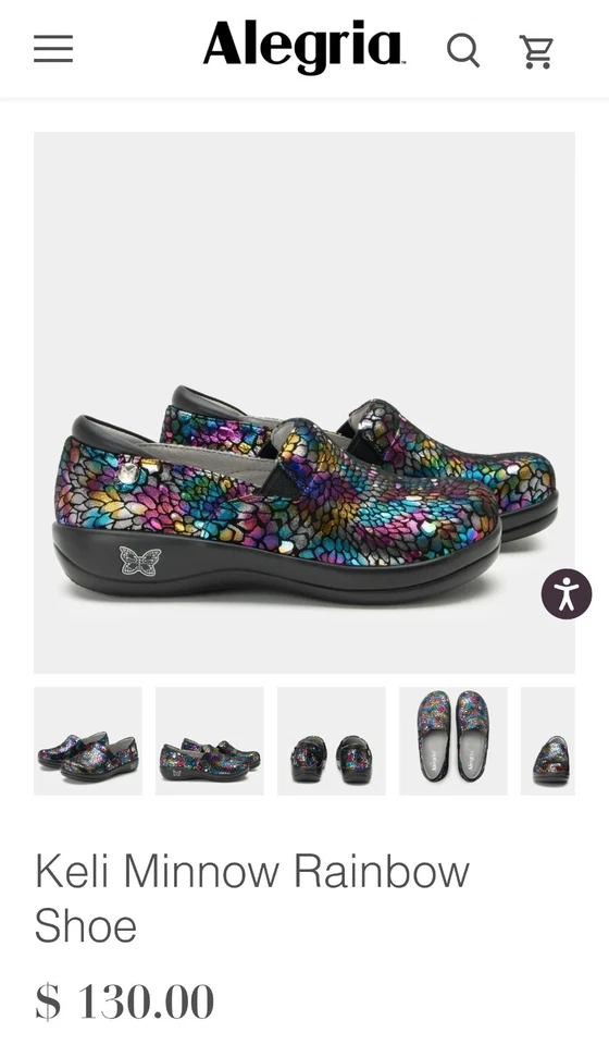 Zapato Alegria Keli Minnow Rainbow talla europea 37, EE. UU. 7,5 venta al por menor $130 usado en excelente estado Foto 2 de 4