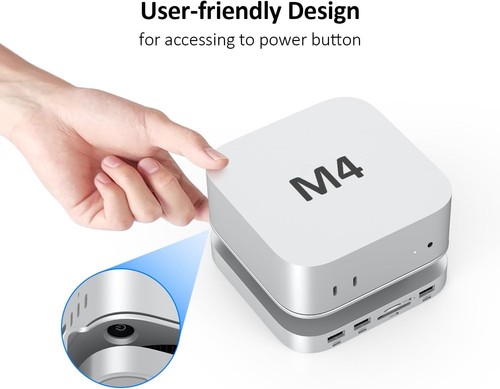 Mac Mini M4 Pro Hub & Ständer: 10-in-1 Aluminium Konnektivität = - Bild 6 von 9