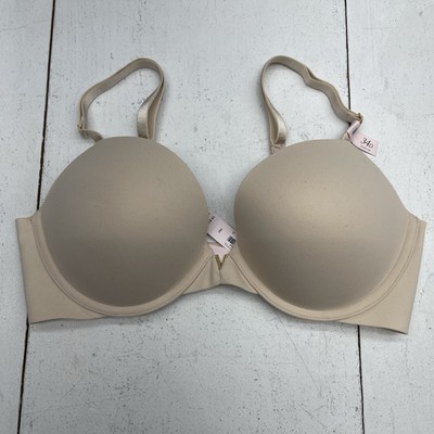 Victoria's Secret Smooth Dream Angels Push Up Bra Marzipan Beige Women Size 34D