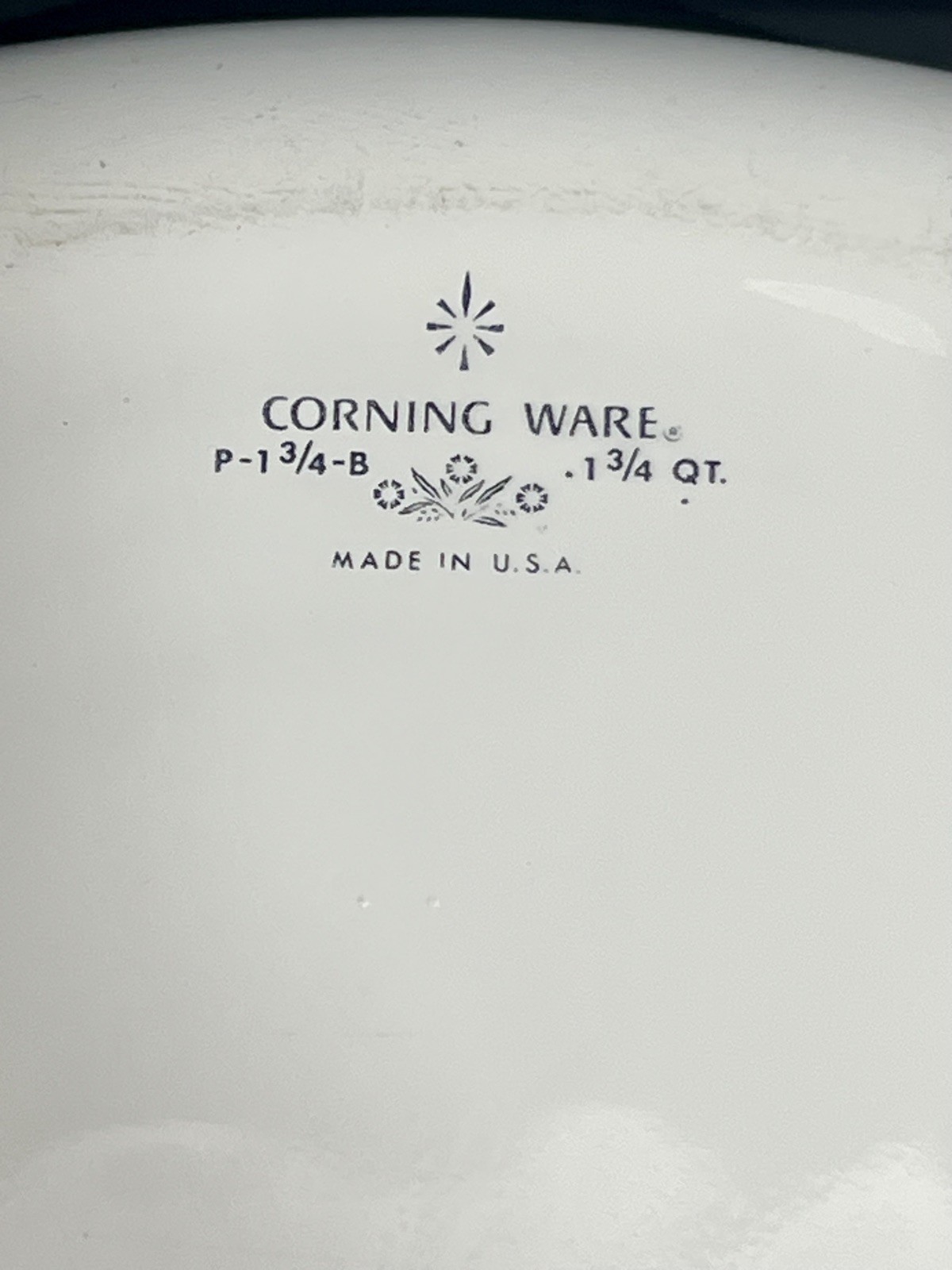 VTG Corning Ware Blue Cornflower P-1 3/4-B 1 3/4 QT Casserole Dish W/Lid P-7-C