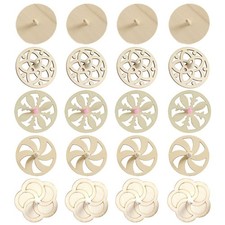 20 Stück Holzkreisel zum Bemalen Form Leer Hohle Kreisel DIY Basteln Spielzeu...