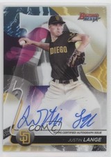 2020 Bowman's Best of 2020 Justin Lange #B20-JLA Auto z3a