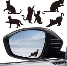 5 Styles/1 Sheet Rearview Mirror Decal Cat Shape Car Window Sticker Style: Cat