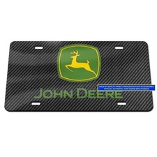 John Deere AUTHENTIC Acrylic Carbon Fiber Look Front License Plate Frame