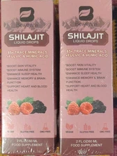 2 X Shilajit Resin Food Supplement 85+ Trace Minerals +Fulvic & Humic Acid 9/26