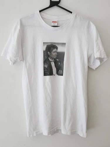 T shirt blanc SS17 Supreme MJ Michael Jackson M moyen
