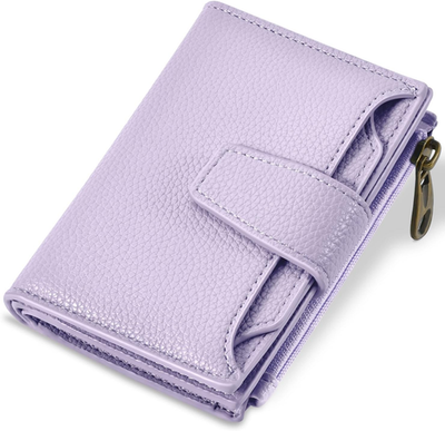 Small Wallet Women RFID Blocking Soft Leather Bifold Compact Card