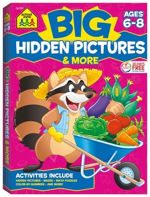 School Zone Big Hidden Pictures & More Workbook: 320 Pages, 1st Grade, 2nd G...