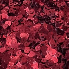 5mm Sequins Cherry Red Pink Metallic Shiny Made in USA