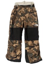 The North Face boys Camo Snow Pants EZ Grow System EUC S 7/8 Snowboard core