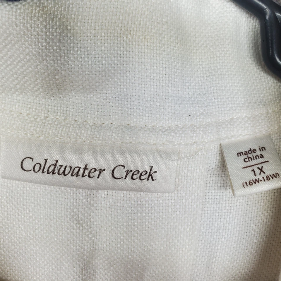 Chaqueta Top Para Mujer 100% Lino XL Marfil Columpio Botón Gran Tamaño Lagenlook Foto 4 de 4