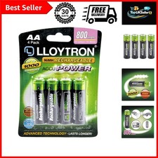 Eco-Friendly NiMH Rechargeable AA Batteries 800mAh - Pack of 4 for Versatile Use 2.74 per battery