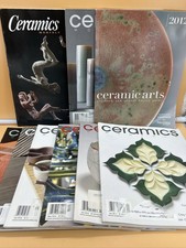 8 LOT- Ceramics Monthly Magazine. Kimberlee Joy Roth, Stalling Kilns 2015, 2016