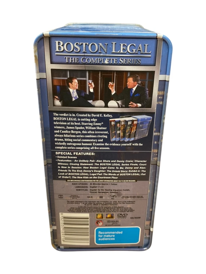 Boston Legal | The Complete Series Tin DVD Box Set Seasons 1-5 Region 4 2000s - Image 3 of 4